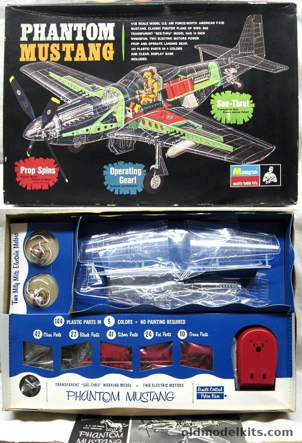 Monogram 1/32 Phantom Mustang F51D (P51) SeeThru Working Model, PA67